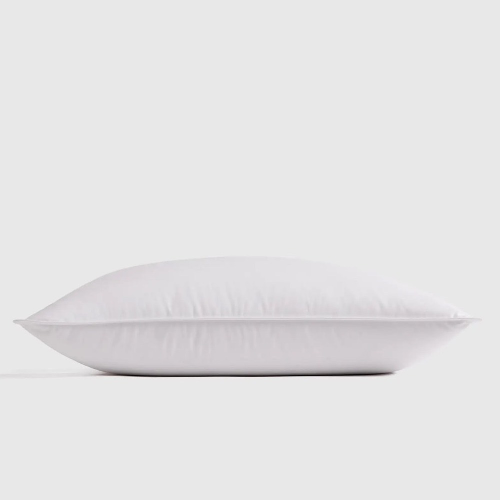 Quince King Luxe White Goose Down Pillow White Cotton